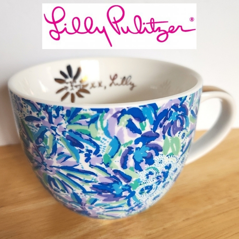 Lilly Pulitzer High Manetenance 12 Ounce Ceramic Coffee Mug Tea Cup - Picture 1 of 13